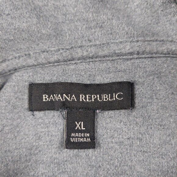 Vintage 90s Banana Republic Hoodie Sweatshirt Gray Mens XL Y2K‎ 100% Cotton - Picture 4 of 7